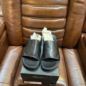 Kenneth Cole New York Men’s Leather Black Sandals Size 10